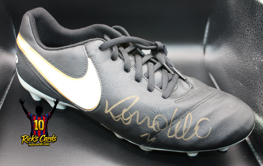 2017 Ronaldinho Autographed Black Nike Boot
