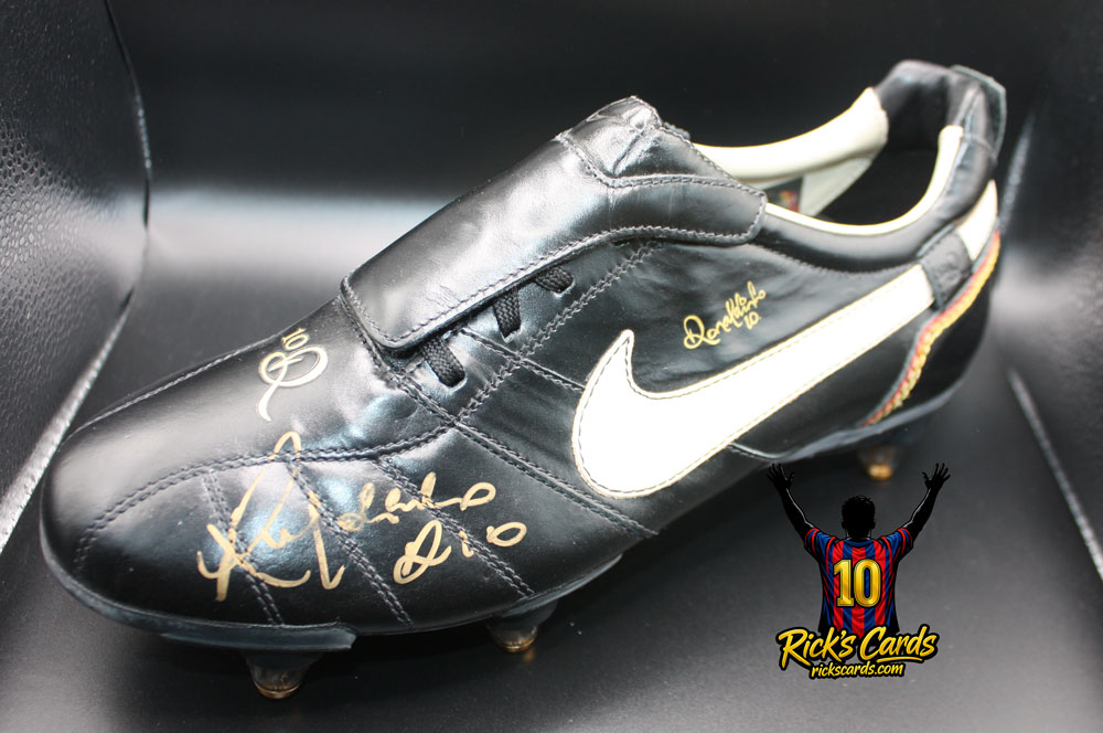 2016 Ronaldo Autographed Black Nike Tiempo Boot