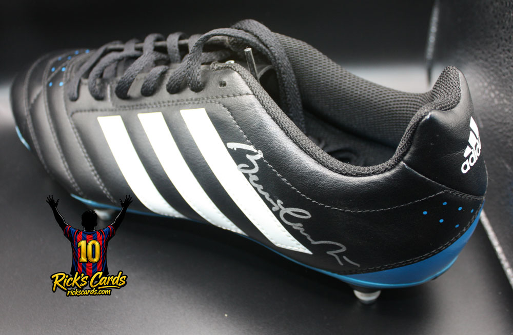 2015 Sir Bobby Charlton Autographed Black Adidas Boot
