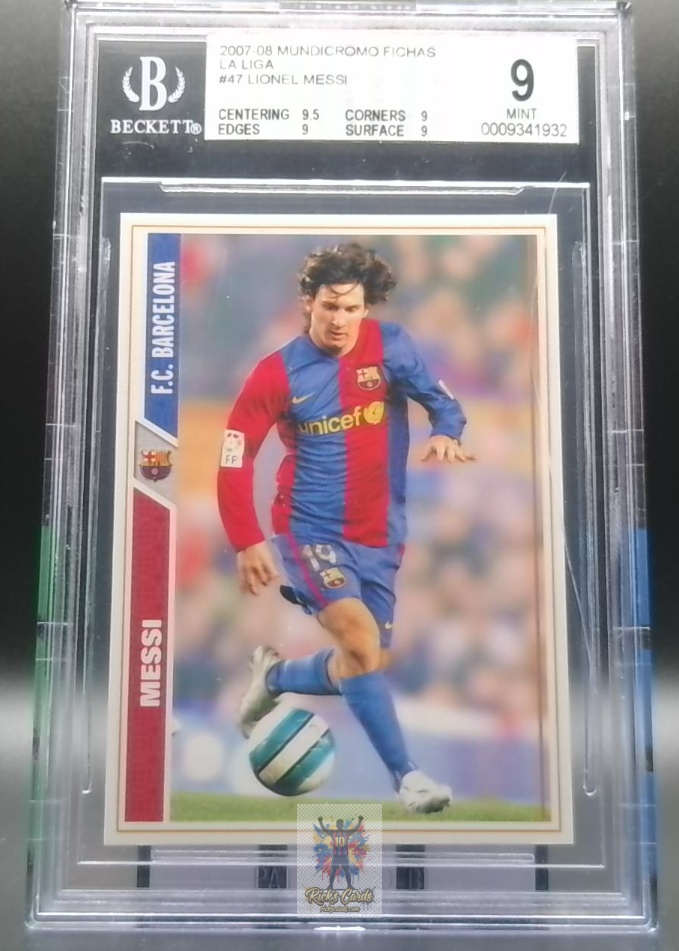 2007-08 Mundicromo Las Fichas de la Liga 47 Lionel Messi BGS 9 