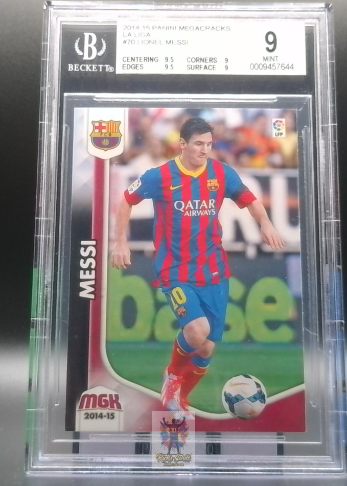 2014-15 Panini Megacracks La Liga 70 Lionel Messi Graded BGS 9
