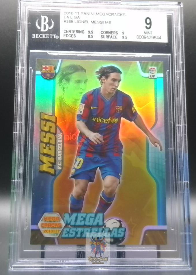 2010 Panini Megacracks La Liga Mega Estrellas 389 Lionel Messi BGS 9