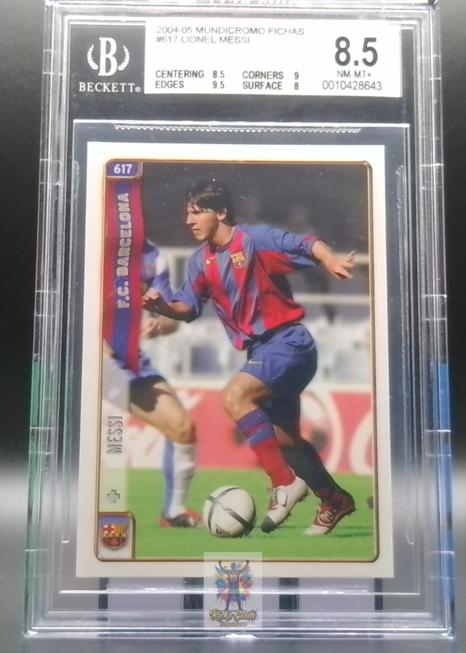 2004 Mundicromo Las Fichas de La Liga 617 Lionel Messi Rookie Card BGS 8.5